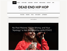 Tablet Screenshot of deadendhiphop.com